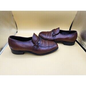 Crown Imperial Brown Leather Loafer Slip-On Shoes Men's size 9 D